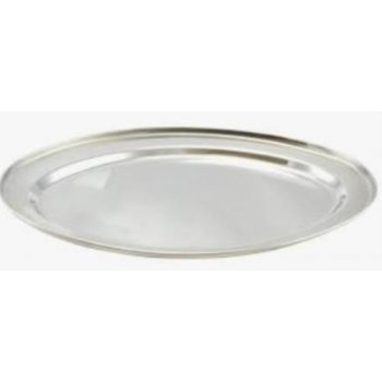 Rozsdamentes inox ovál tálca 44 x29 cm