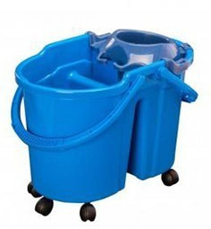 Osztott mopp vödör szitával gurulós