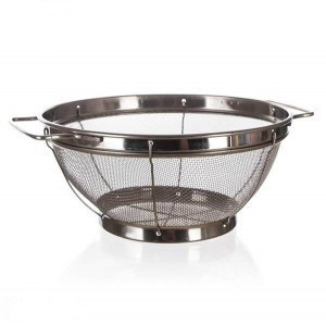 Inox szűrő tál  21,5 cm
