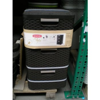 Rattan fiókos tároló 3 fiókos