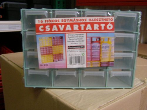 16 Fiókos egymáshoz illesztheto csavartartó